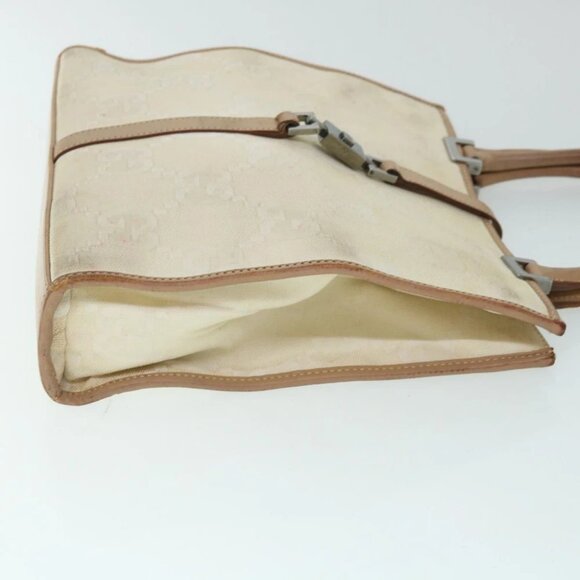GUCCI GG Canvas Jackie Hand Bag Beige Brown Auth 54800 - Picture 4 of 15